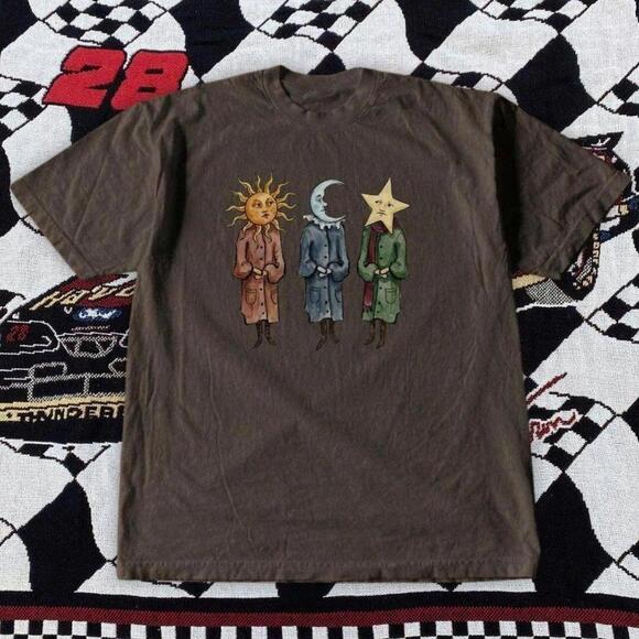 Other - Gildan Men Brown T-Shirt, Brown The Flaming Lips Band Tee